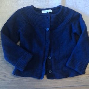 Jojo Maman Bebe 2-3 navy blue wool blend cardigan